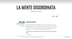 Desktop Screenshot of mentedisordinata.wordpress.com