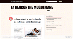 Desktop Screenshot of larencontremusulmane.wordpress.com