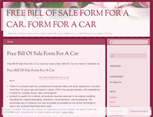 Tablet Screenshot of freebillofsaleformforacarhit.wordpress.com