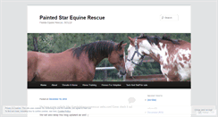 Desktop Screenshot of paintedstarequinerescue.wordpress.com