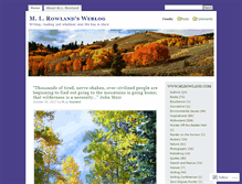 Tablet Screenshot of mlrowland.wordpress.com
