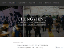 Tablet Screenshot of chengyien.wordpress.com