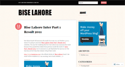 Desktop Screenshot of biselahore2011.wordpress.com