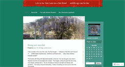 Desktop Screenshot of lifeinfastlaneondirtroad.wordpress.com
