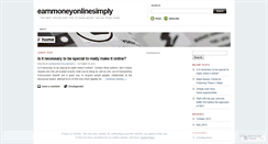 Desktop Screenshot of earnmoneyonlinesimply.wordpress.com
