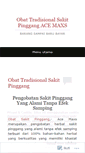 Mobile Screenshot of obattradisionalsakitpinggangmujarab.wordpress.com