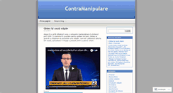 Desktop Screenshot of contramanipulare.wordpress.com