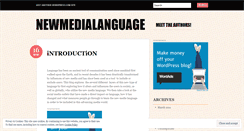 Desktop Screenshot of newmedialanguage.wordpress.com