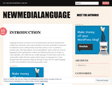 Tablet Screenshot of newmedialanguage.wordpress.com
