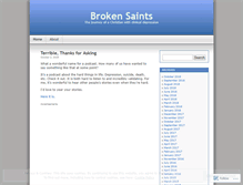 Tablet Screenshot of brokensaints.wordpress.com