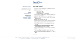Desktop Screenshot of egoistfilms.wordpress.com