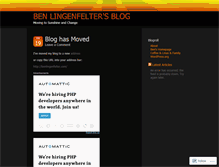 Tablet Screenshot of benlingenfelter.wordpress.com