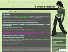 Tablet Screenshot of fashionfederation.wordpress.com