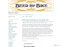 Tablet Screenshot of beerbybicycle.wordpress.com