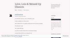 Desktop Screenshot of lovelossandmessedupchances.wordpress.com