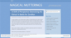 Desktop Screenshot of magicalmutterings.wordpress.com