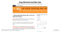 Desktop Screenshot of montrealbikesale.wordpress.com