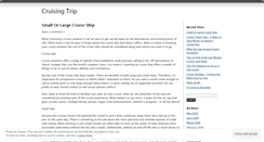 Desktop Screenshot of cruisingtravel.wordpress.com