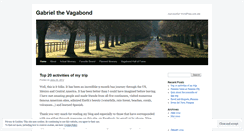 Desktop Screenshot of gabrielthevagabond.wordpress.com