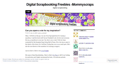 Desktop Screenshot of mommyscraps.wordpress.com