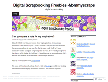 Tablet Screenshot of mommyscraps.wordpress.com