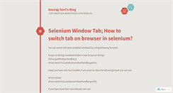 Desktop Screenshot of anuragsoni.wordpress.com