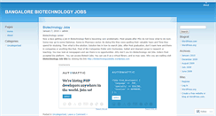 Desktop Screenshot of bangalorebiojobs.wordpress.com