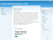 Tablet Screenshot of bangalorebiojobs.wordpress.com