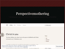 Tablet Screenshot of perspectivemothering.wordpress.com