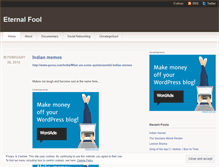 Tablet Screenshot of eternalfool.wordpress.com