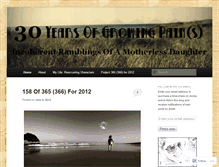 Tablet Screenshot of 30yearsofgrowingpains.wordpress.com