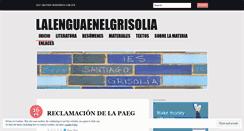 Desktop Screenshot of lalenguaenelgrisolia.wordpress.com