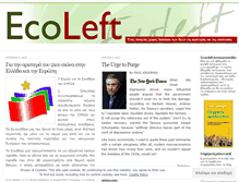 Tablet Screenshot of ecoleft.wordpress.com