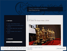 Tablet Screenshot of gregswords.wordpress.com