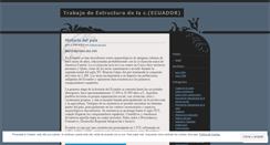 Desktop Screenshot of estructuraecuador.wordpress.com