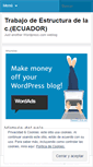 Mobile Screenshot of estructuraecuador.wordpress.com