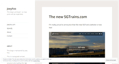 Desktop Screenshot of joeyfoo.wordpress.com