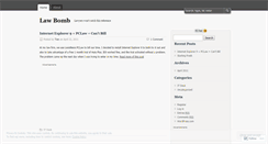 Desktop Screenshot of lawbomb.wordpress.com