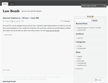 Tablet Screenshot of lawbomb.wordpress.com