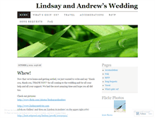 Tablet Screenshot of lindsayandandrew.wordpress.com