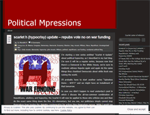 Tablet Screenshot of politicalmpressions.wordpress.com