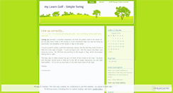 Desktop Screenshot of mylearngolf.wordpress.com