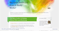 Desktop Screenshot of netspaceprofits20.wordpress.com