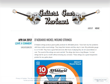 Tablet Screenshot of guitargearandreview.wordpress.com