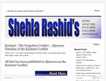 Tablet Screenshot of newsforshehlarashid.wordpress.com