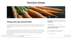 Desktop Screenshot of nutritionsimply.wordpress.com