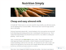 Tablet Screenshot of nutritionsimply.wordpress.com