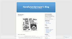 Desktop Screenshot of havefunandprosper.wordpress.com