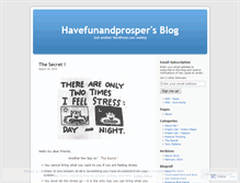 Tablet Screenshot of havefunandprosper.wordpress.com