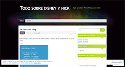 Desktop Screenshot of disneyandnick.wordpress.com